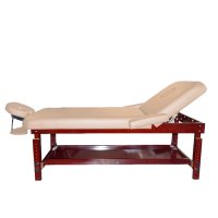 Стационарно дървено легло за масаж и козметика 309, Черно/Бежово, снимка 9 - Кушетки - 41598832