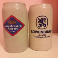 Колекционерска халба за бира  1л Löwenbrau,Löwenbrauerei Passau , снимка 2 - Колекции - 27224726