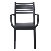 Стол трапезен градински OLIMPIA ARM Черен, снимка 5 - Столове - 44277273