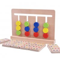 Дървен 4 цветен Логически пъзел с Мемори карти, снимка 6 - Образователни игри - 35941211