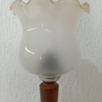 Комплект от две старинни дървени лампи - лампа, снимка 5 - Настолни лампи - 44173450