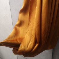 Официална Рокля цвят тиква, естествена коприна, М, снимка 3 - Рокли - 42473384