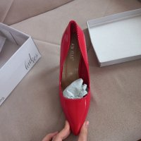 червени обувки с ток, снимка 3 - Дамски обувки на ток - 41869808