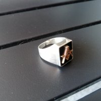 Сребърен масонски пръстен, снимка 2 - Пръстени - 41260407