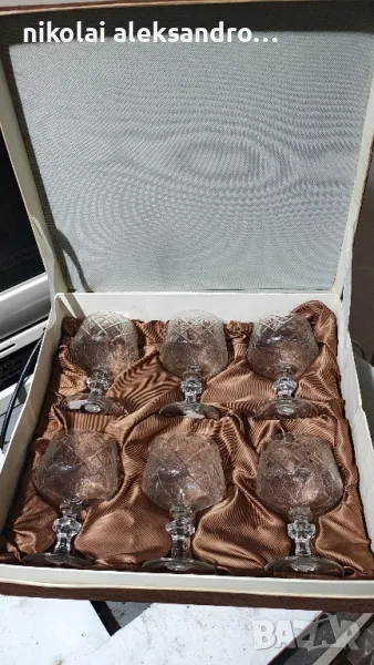 комплект кристални чаши, снимка 1