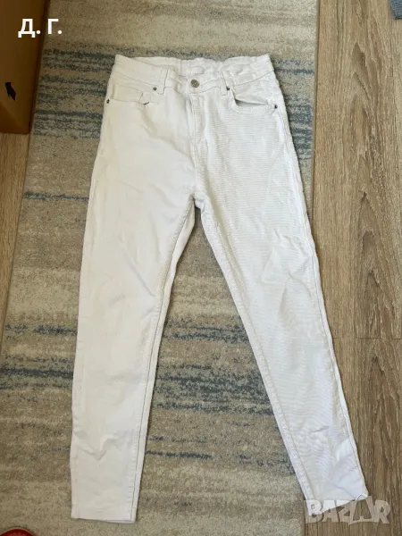 Памучни бели дънки, снимка 1