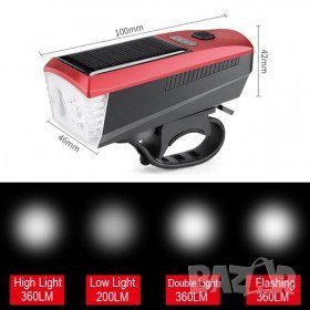 соларен фар за велосипед , снимка 1