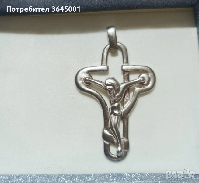 Масивен сребърен 925 кръст с разпятие ,с интересен дизайн, ръчна изработка /унисекс/ , снимка 1