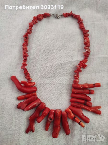 Гердан от червен корал естествен, снимка 1