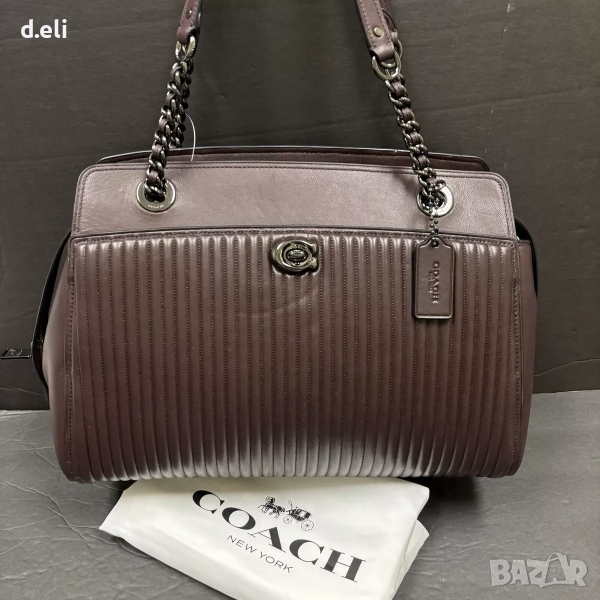 COACH Original 100% Кожа Прекрасна чанта, снимка 1