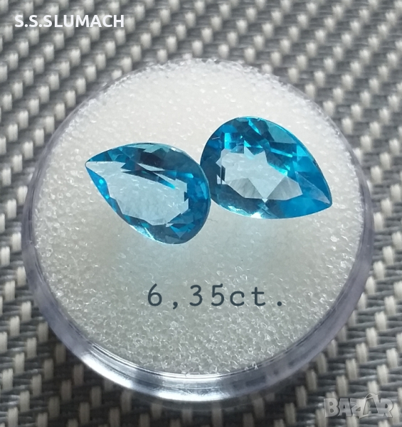 Син топаз 6,35ct., снимка 1
