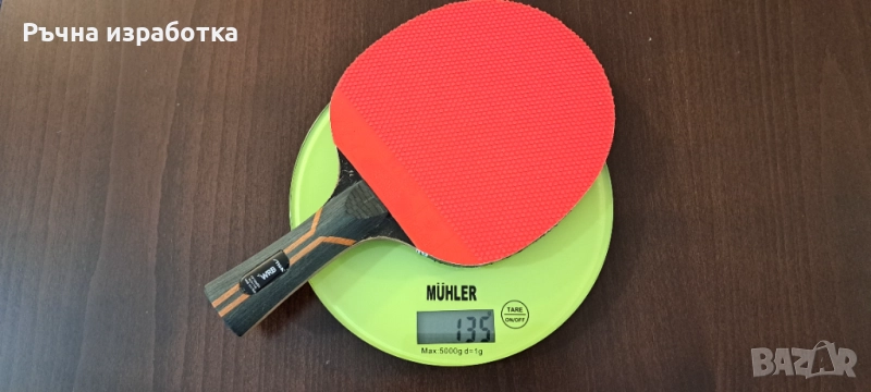 stiga Sauer&Troger хилка за тенис на маса дърво def зъби отбранителна бранителска, снимка 1