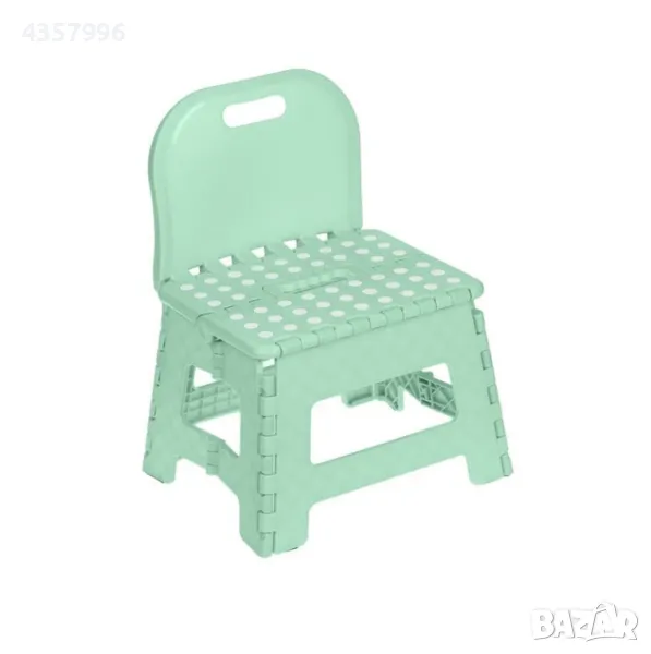 Сгъваемо столче - стъпало за деца, С дръжка, Зелен , снимка 1
