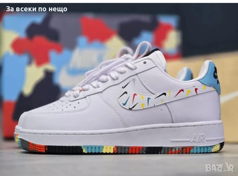 Nike Air Мъжки Бели Маратонки👟Мъжки Спортни Обувки В Бял Цвят Найк Еър Код P658, снимка 1