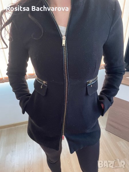 Черно палто Stradivarius, XS размер, снимка 1