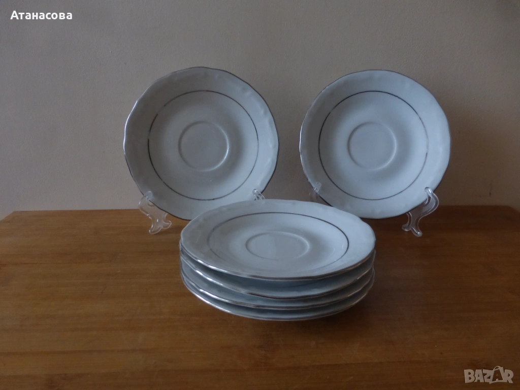 Български порцеланови десертни чинийки 6 бр сервиз Изида чинии чиния, снимка 1