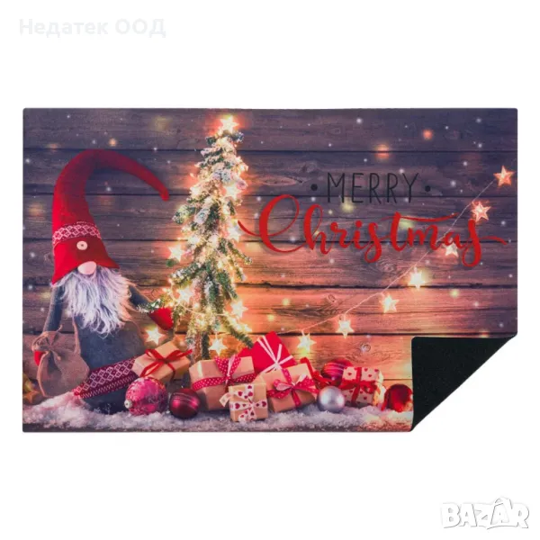 Коледна изтривалка Дядо Коледа, Многоцветен, 60x40см, снимка 1