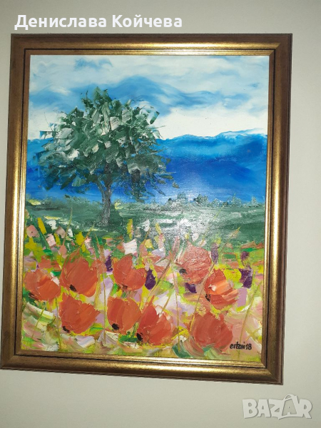 Картина с масло Макове, снимка 1