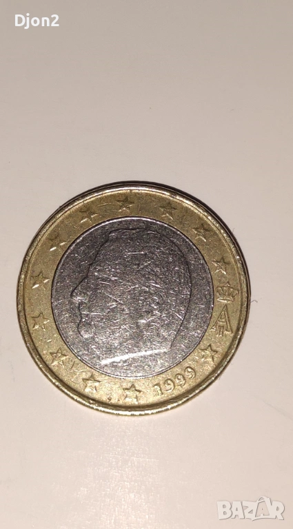 Евро Монета вижда се номинала., снимка 1