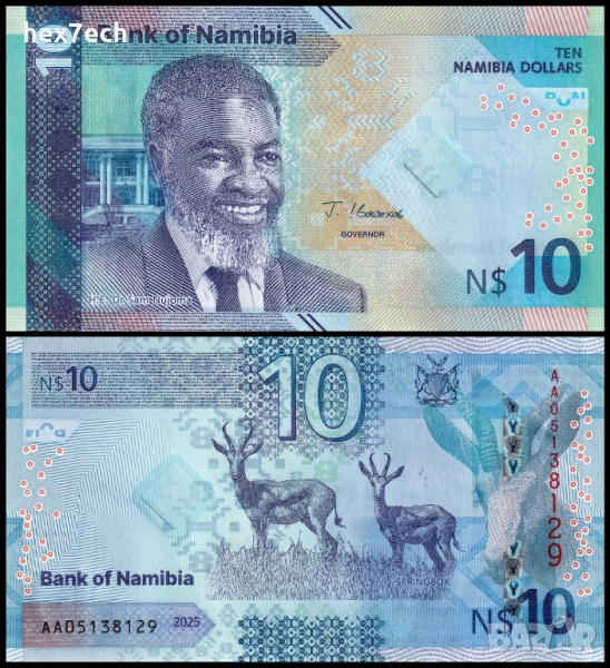 ❤️ ⭐ Намибия 2025 10 долара UNC нова ⭐ ❤️, снимка 1