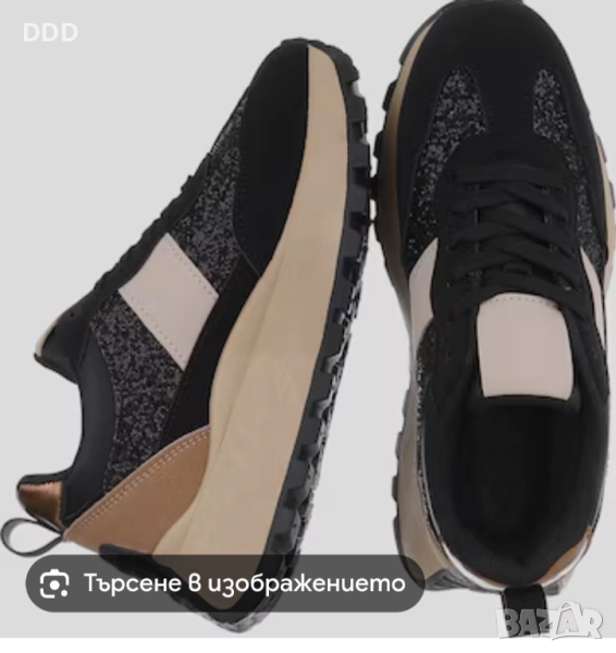 Маратонки в бежаво и черно 38 номер., снимка 1