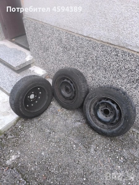 Зимни гуми RIKEN 165/70 R13 с джанти - 3бр, снимка 1