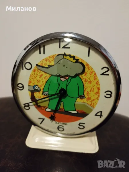 Стар механичен будилник, настолен часовник, снимка 1