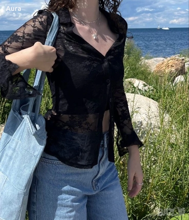 Stradivarius Lace blouse, снимка 1