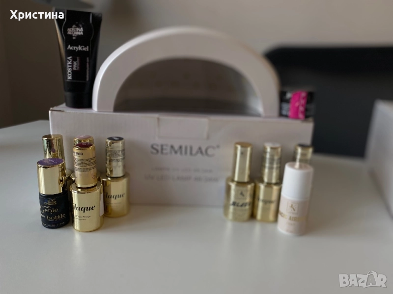 UV/LED лампа SEMILAC + комплект гел лакове Jana Nails + Kostka , снимка 1