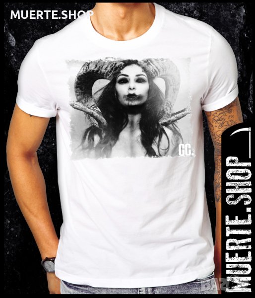 Тениска с щампа HORNED WITCH, снимка 1