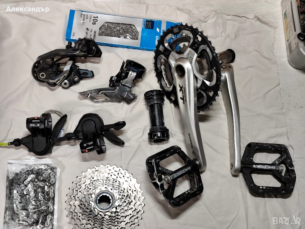 shimano XTR, XT, SLX 3х10 сет, снимка 1
