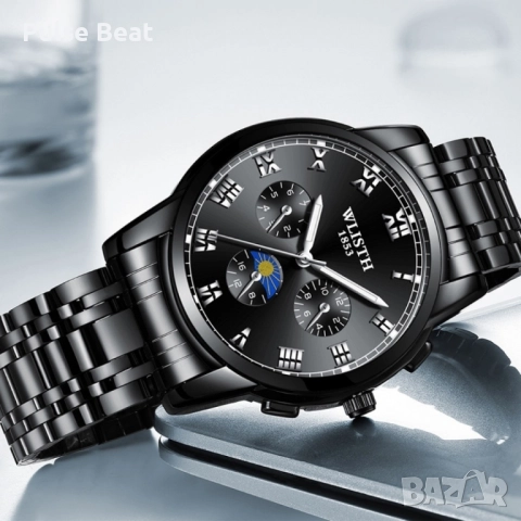 Изискан мъжки бизнес часовник с метален корпус