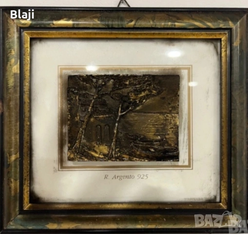 Картини три броя със сребро 925, снимка 3 - Антикварни и старинни предмети - 53395104