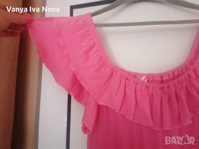 Дълга розова рокля , снимка 5 - Рокли - 41455185