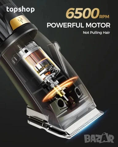 НОВ ПРОФЕСИОНАЛЕН безжичен комплект за подстригване GLAKER. Предназначен за мъже..., снимка 6 - Машинки за подстригване - 50493134