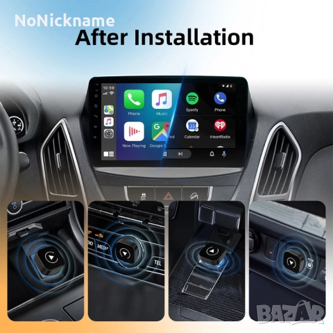 Нов безжичен CarPlay, Android Auto адаптер USB донгъл Smart Mini Box Plug and Play универсален, снимка 14 - Аксесоари и консумативи - 52442759