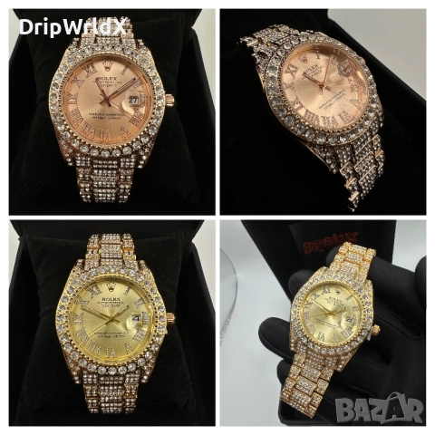 Rolex Datejust 40mm Мойсанит Диаманти Римски Циферблат Различни Модели, снимка 9 - Дамски - 52938615