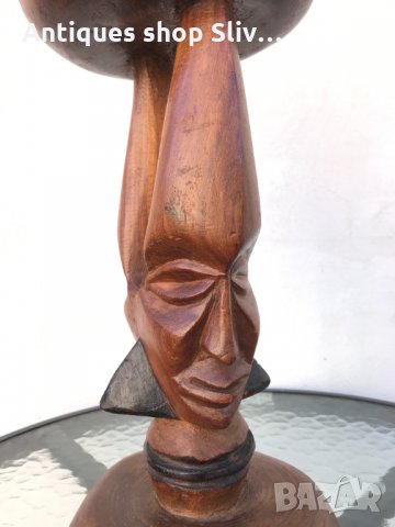Ръчна дърворезба- африкански пепелник №1019, снимка 4 - Антикварни и старинни предмети - 34537596