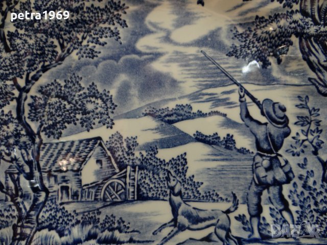 Порцелан на The Hunter by Myott в синьо, снимка 3 - Антикварни и старинни предмети - 41739296