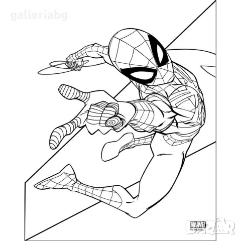Детски комплект за оцветяване Spider-Man – 24 листа, 6 флумастера и стикери, снимка 5 - Рисуване и оцветяване - 56186140