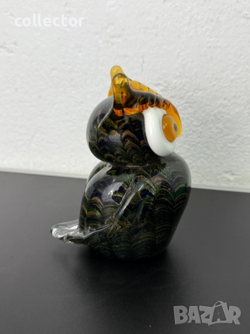 Стъклена сова / бухал Мурано. №7423, снимка 6 - Колекции - 51935597