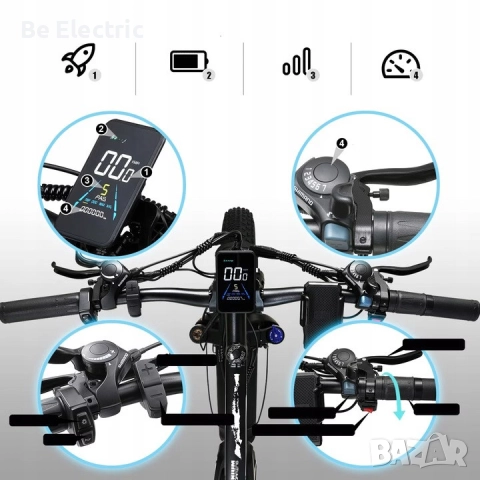 НОВО!! Електрически Велосипед Keteles K800 2x1000W 48V/23Ah, снимка 7 - Велосипеди - 51998781