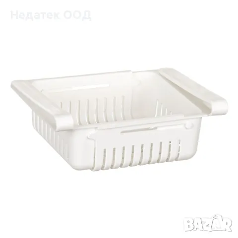 Кошница за съхранение, За хладилник, Разширяема, Пластмасова, Бяла, 19,5x16x8 см, снимка 5 - Други - 47373768