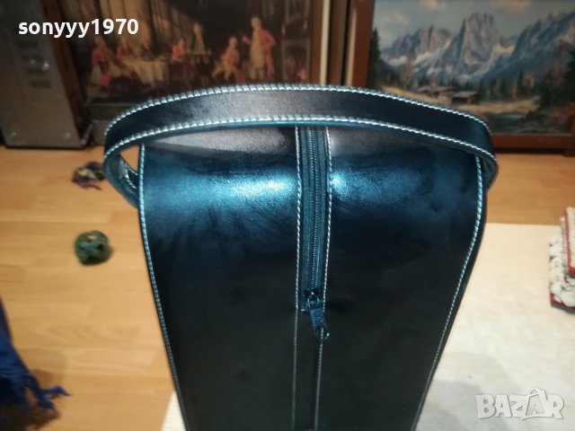 КОЖЕН КУФАР С ЦИП ЗА ШИШЕ И 2 ЧАШИ 1206231019M, снимка 12 - Колекции - 41116422