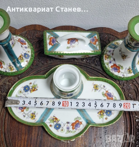 Антикварна порцеланова мастилница, снимка 17 - Антикварни и старинни предмети - 53459580