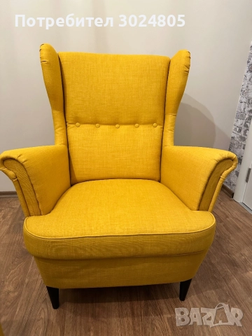 Кресло и табуретка Strandmon, снимка 2 - Дивани и мека мебел - 52484769