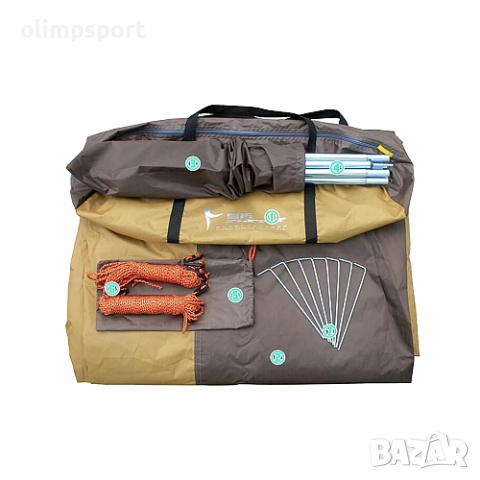 Универсална шатра - сенник за слънце или навес за дъжд. С две здрави стоманени рейки и подсилени поз, снимка 3 - Палатки - 36155880