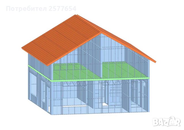 Къща,Бунгало,Преместваема къща,Сглобяеми къщи,Модулни,Жилищни, снимка 1