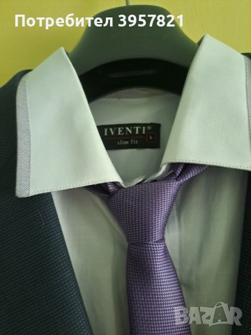 Мъжки костюм( сако ,панталон, риза и вратовръзка), снимка 3 - Спортни дрехи, екипи - 53780564