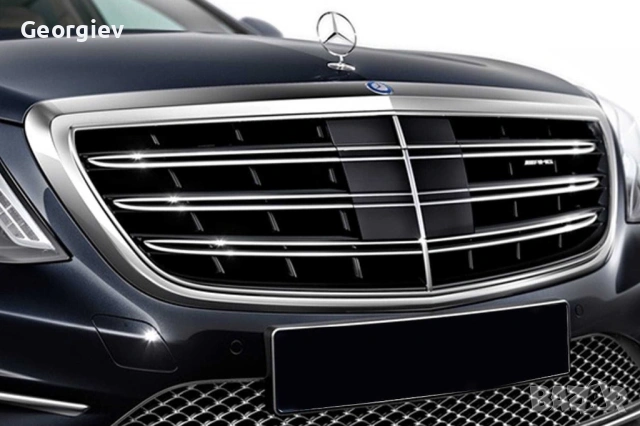 Черен лак/Хром решетка AMG Mercedes S класа W222 с Distronic, снимка 12 - Аксесоари и консумативи - 53803778